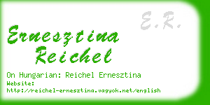ernesztina reichel business card